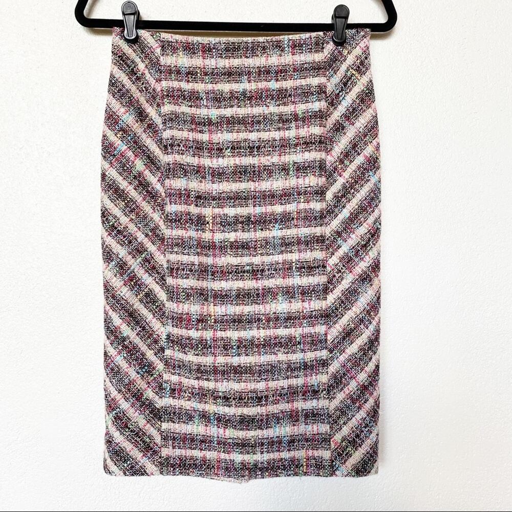 Carlisle Tweed Boucle Multicolor Pencil Skirt Size 2